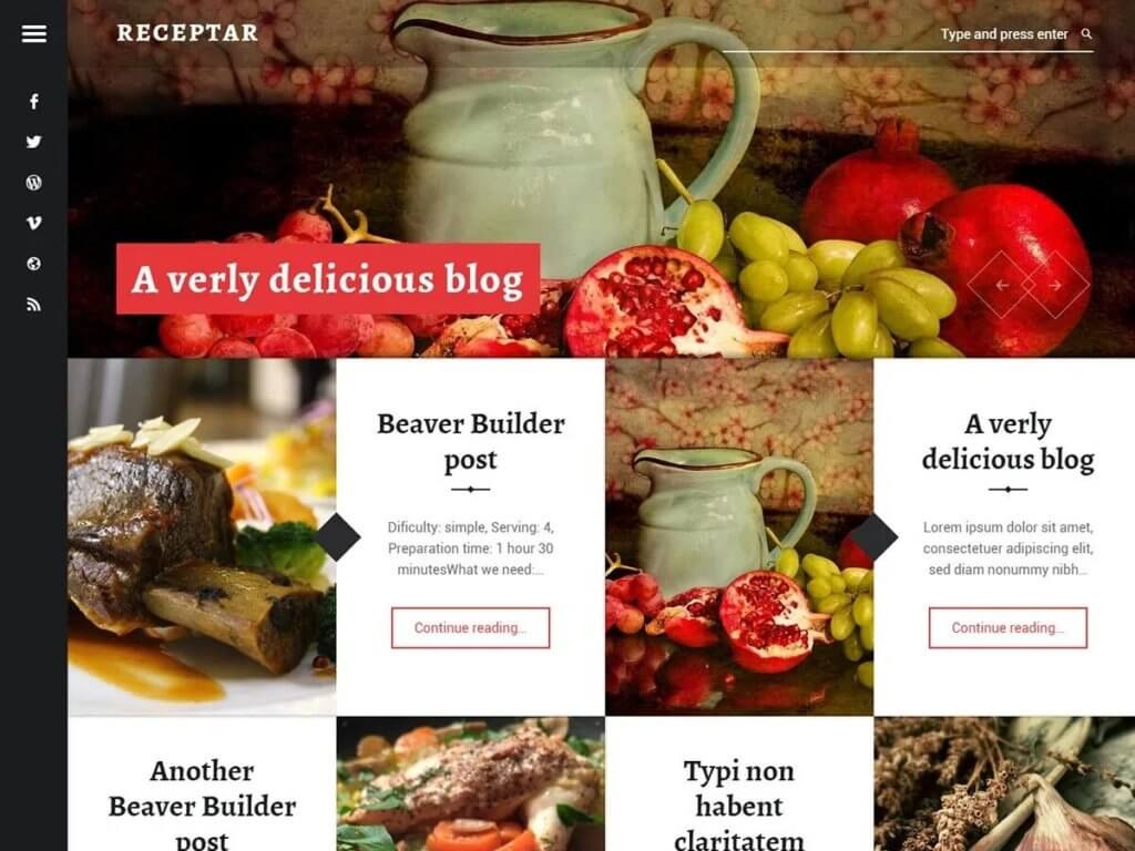 ВордПресс-тема Receptar
