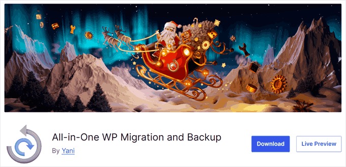 All in One WP Migration легкий