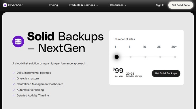 Solid Backups аналитический